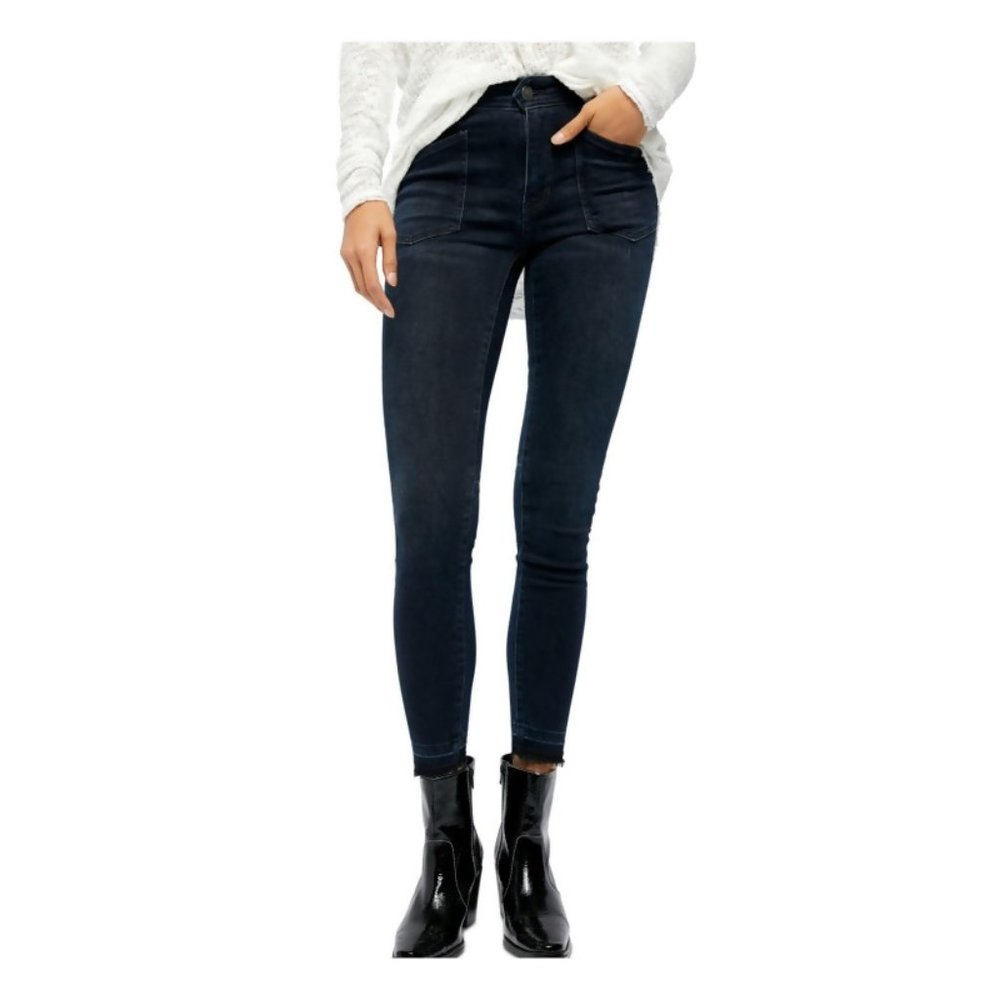 Free People Womens Jeans Size 24 Dark Blue Ivy Mid